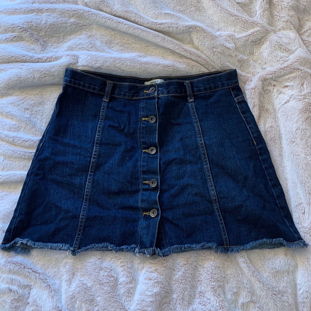 Buttoned Jean skirt